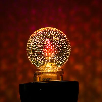 A60/ST64/G80/G95 Home Decoration Ball Light Screw Connector 3D Fireworks Bulb Party Lamp Glass Edison