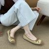 2025 spring and autumn new Doudou ladyshoes flat bottom evening gentle grandma single shoes fairy shoes