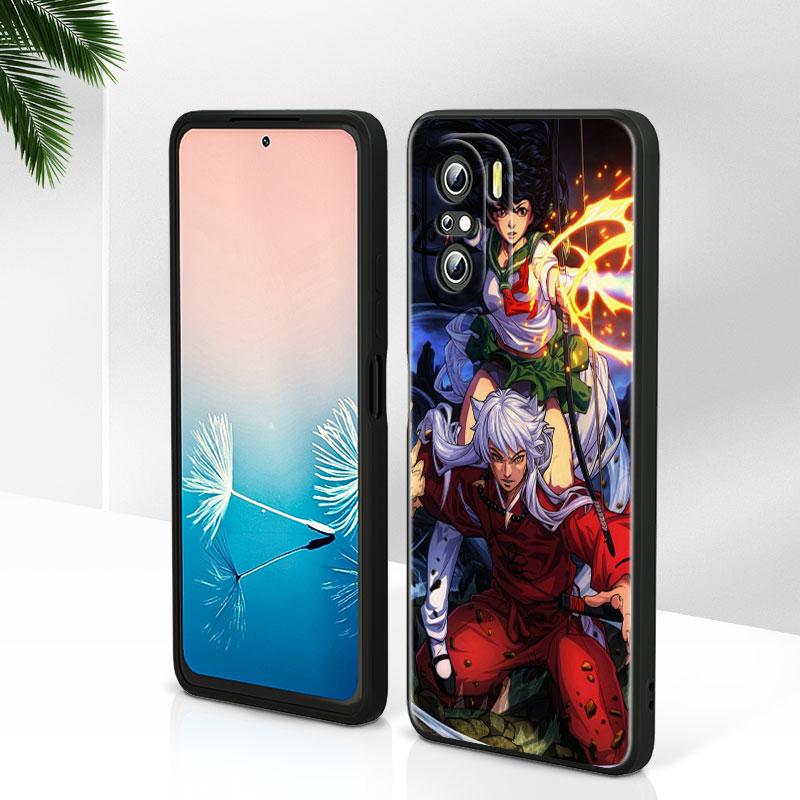 Anime Inuyasha For Xiaomi Redmi Note 12 Turbo 11E 11S 11 11T 10 10S 9 9T 9S Pro Plus 5G Black Phone Case