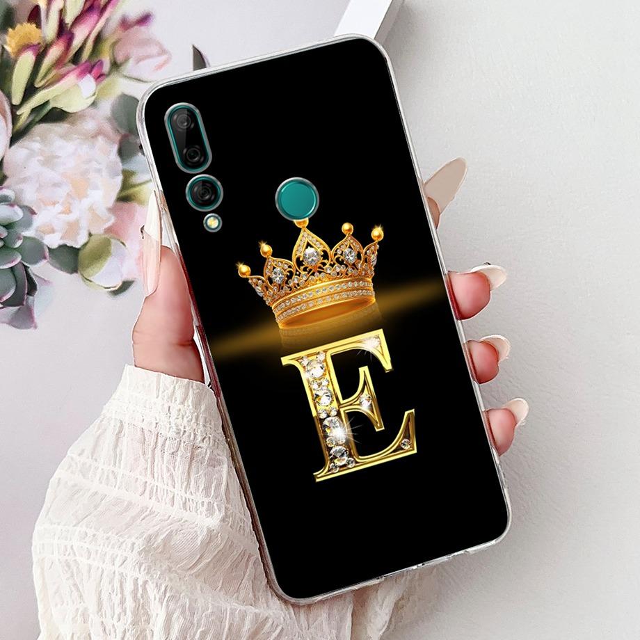 For Huawei Y9 Prime 2019 Y9A Y9s Phone Case Huawei Y9 2019 Back Cover Soft Clear Silicone Initials Letters Painting Shockproof