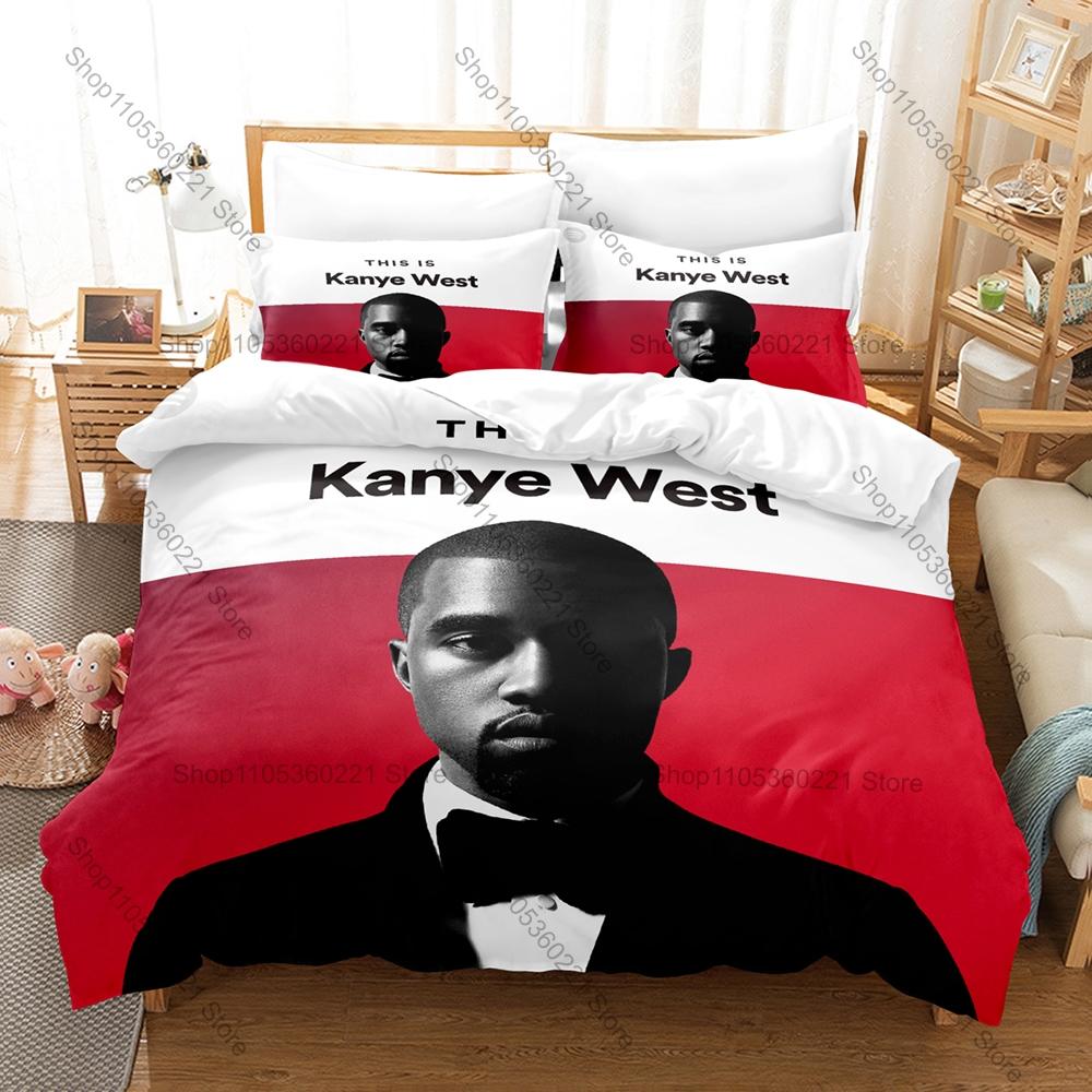 Legendary Hip Hop Rapper Ye Kanye West Graduation Bear Donda Yeezus Album Collage Bedding Set 1 Duvet Cover + 2 Pillowcases