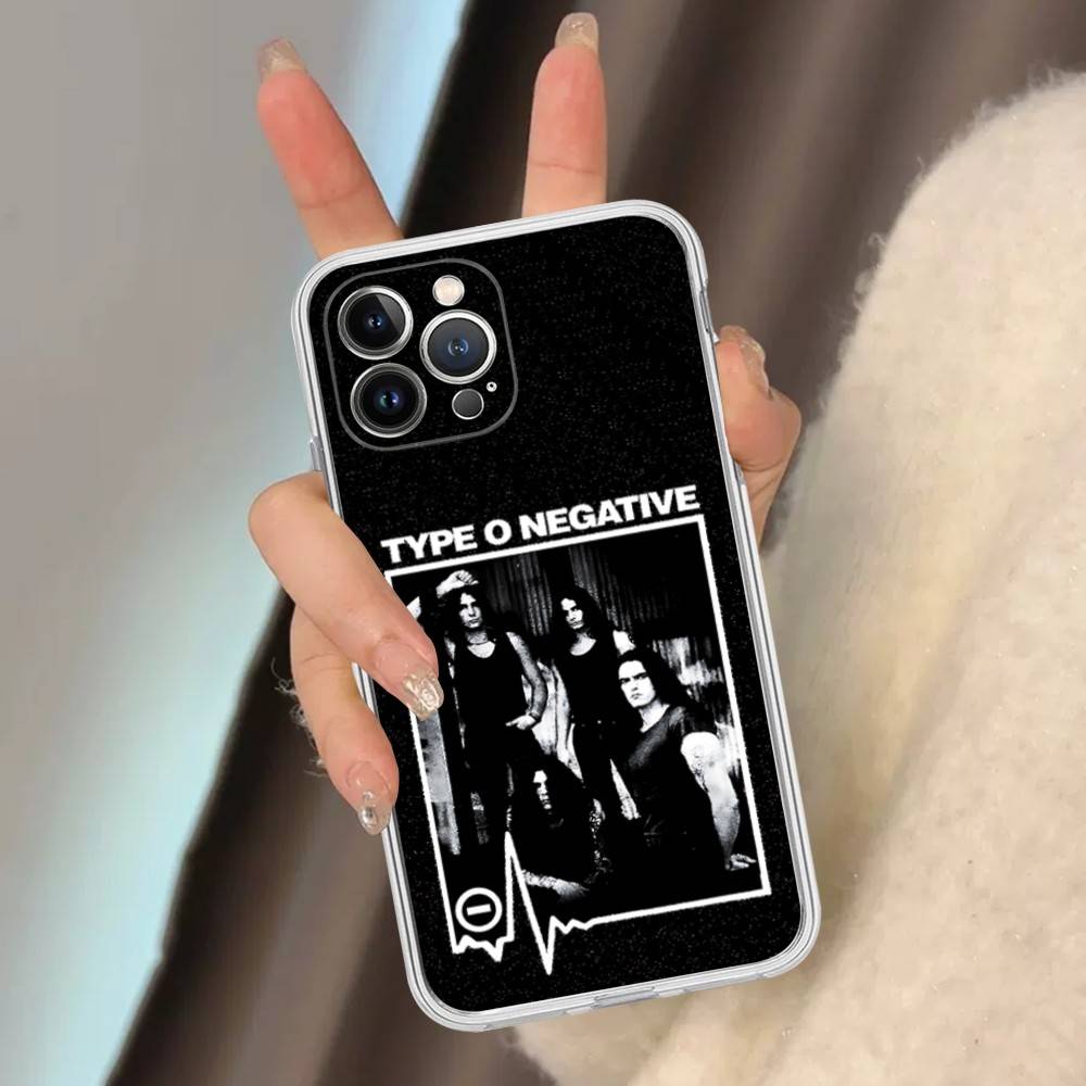 Rock Band T-Type O Negative Music For IPhone 17 16 15 14 13 12 Mini 11 Pro Max Transparent Case