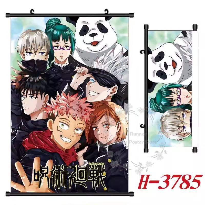 Ultimo Poster J-Jujutsu K-Kaisen Rotolo Pittura Periferica Pittura da Appendere Comodino Soggiorno Parete di Sfondo Pittura su Stoffa