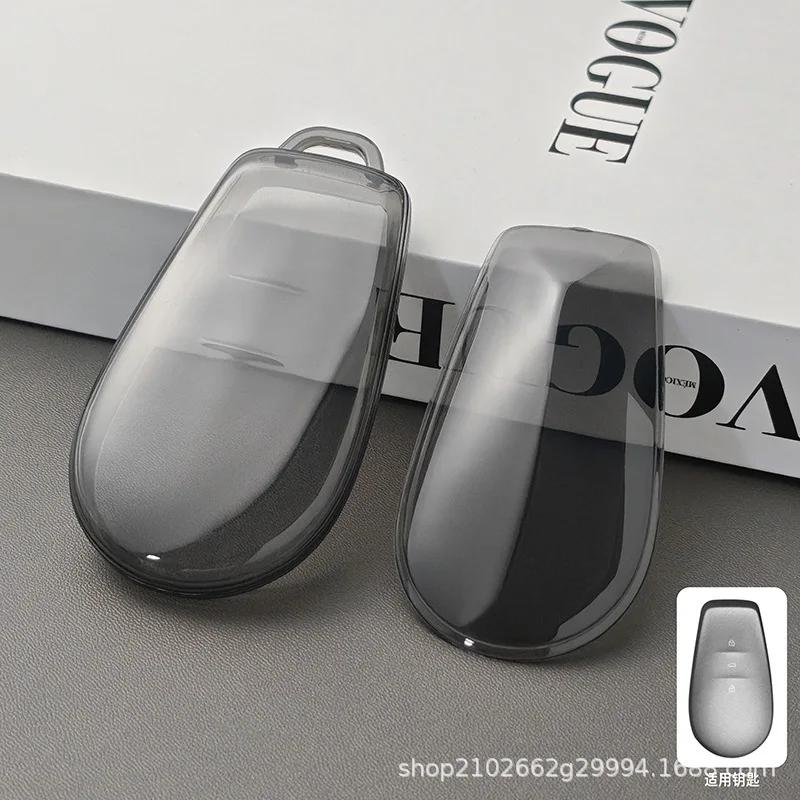 Soft Tpu Car Key Cover Fob Transparent Remote Case Holder Shell Protector Bag Set For Nissan N7 Keyless Entry Accessories
