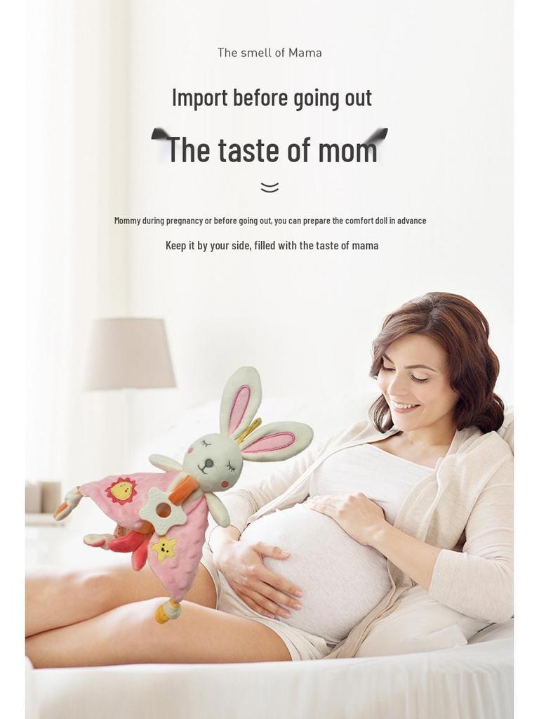 Baby Soothing Towel & Sleep Companion Doll with Rattle for Infants & Toddlers (0-1 Year)