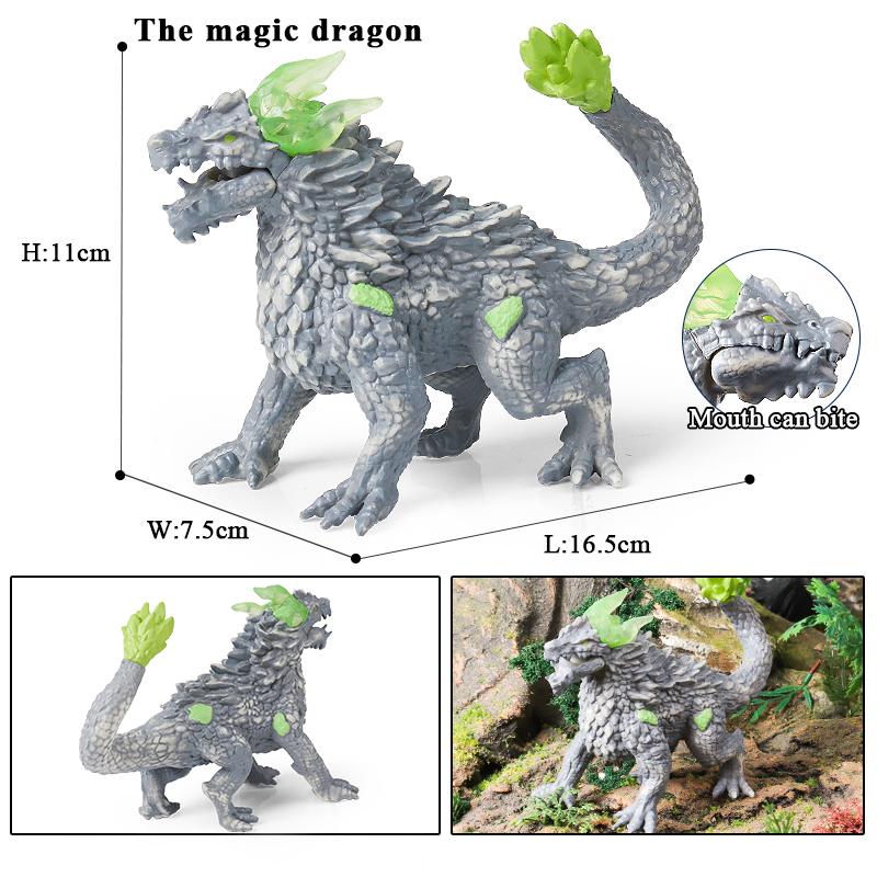 Oenux Simulation Dinosaur Bayala Dragon Tree Monster Bat Demon Basilisk Animal Model Action Figures Pvc Collection Kid Toy Gift