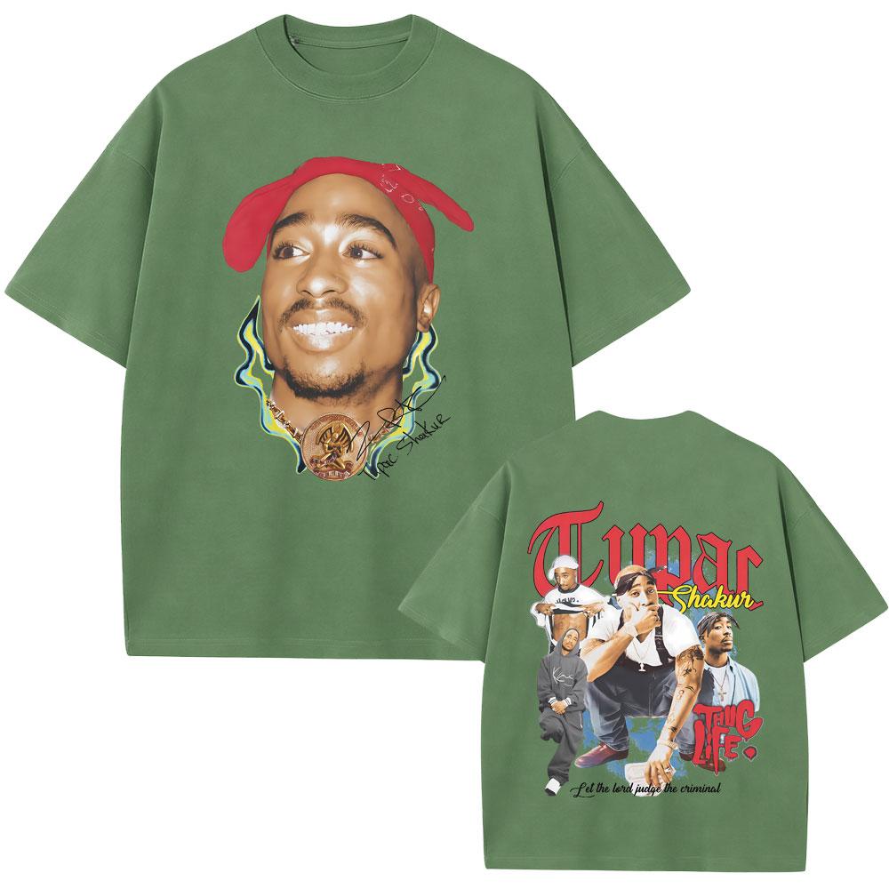 Rapper Tupac 2pac Graphic Tshirt Unisex Women Hip Hop Fashion Vintage T Shirts Casual Oversized T Shirts High Quality Cotton Tops