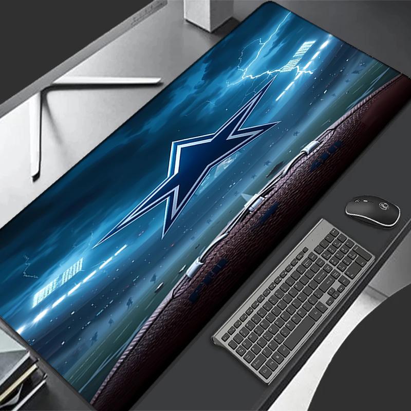 Dallas Cowboys Thema Premium rutschfestes Mauspadd mit genähten Kanten, Langlebiges Gummi-Material, für Schreibtisch & Gaming Großartige Geschenke
