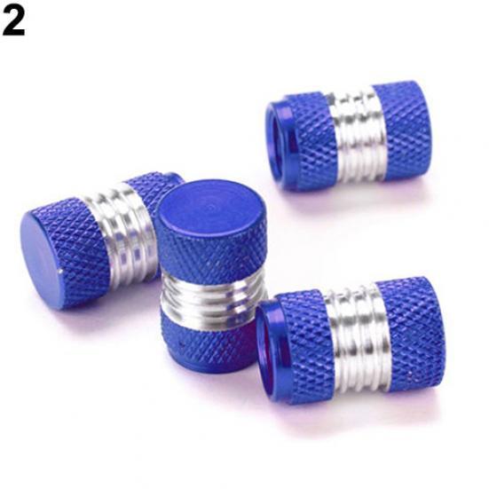 4Pcs/Set Universal Aluminum Alloy Bright Color Tire Tyre Air Valve Stems ADM