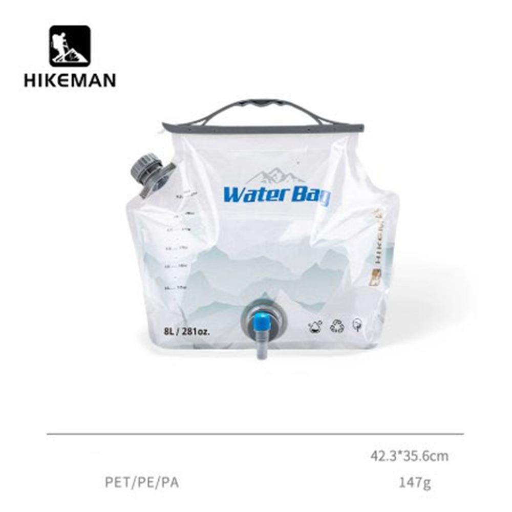 8L 9L Wasserspeicherbeutel mit Wasserhahn Großvolumiger Wasserbehälter Outdoor Wanderzubehör