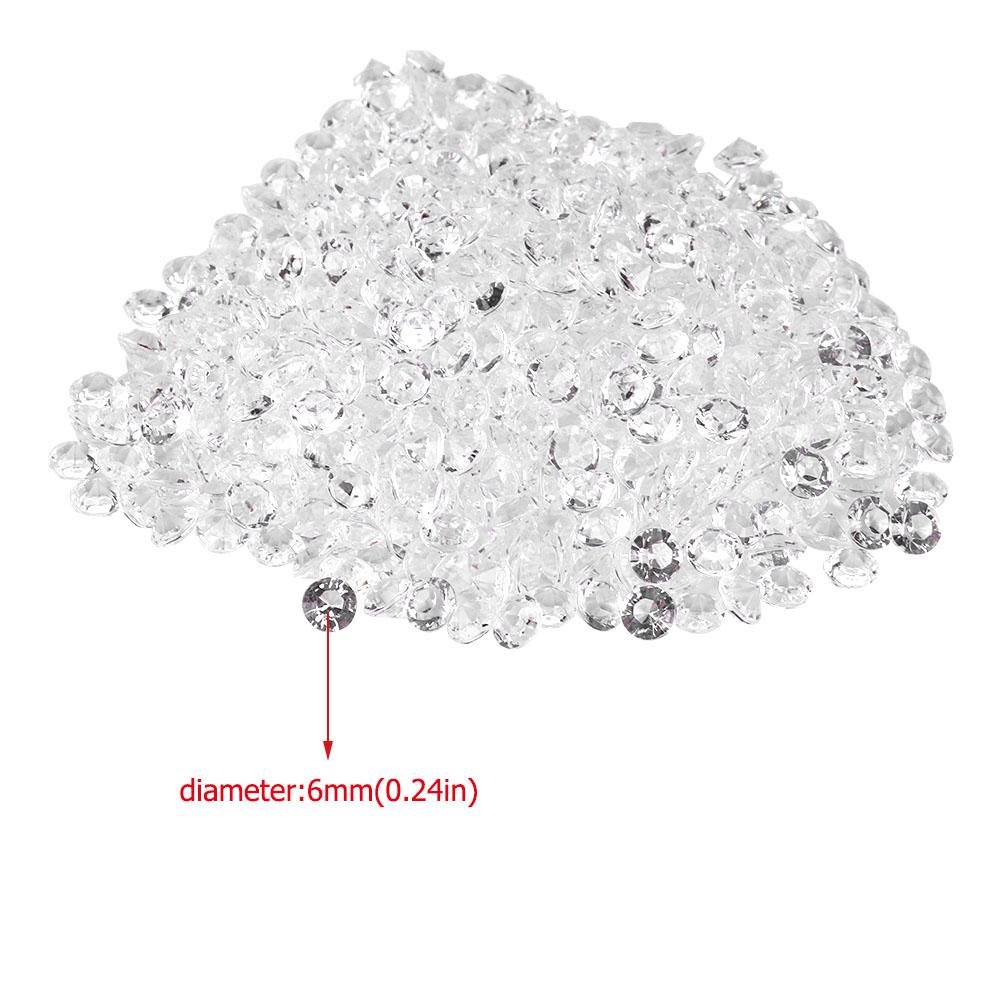 Transparente Acrylperlen Hochzeitsfeier DIY Ornament Schöne Accessoires Dekor(6mm 2000 Stück)