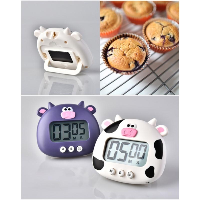 Minuteur Numérique Mignon Animal Dessin Animé Compte à Rebours Minuteur Réveil de Cuisine Multifonction Rappel d'Heure Minuteur de Cuisson Numérique