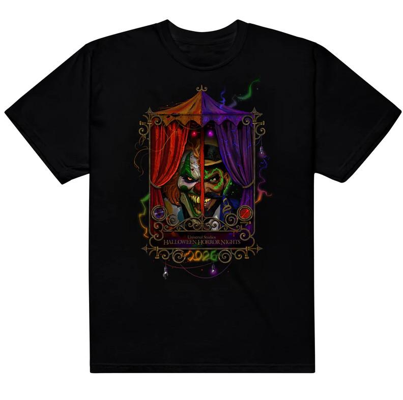 Halloween Horror Nights 2026 Jack the Clown and Dr. Oddfellow Unisex T-Shirt M
