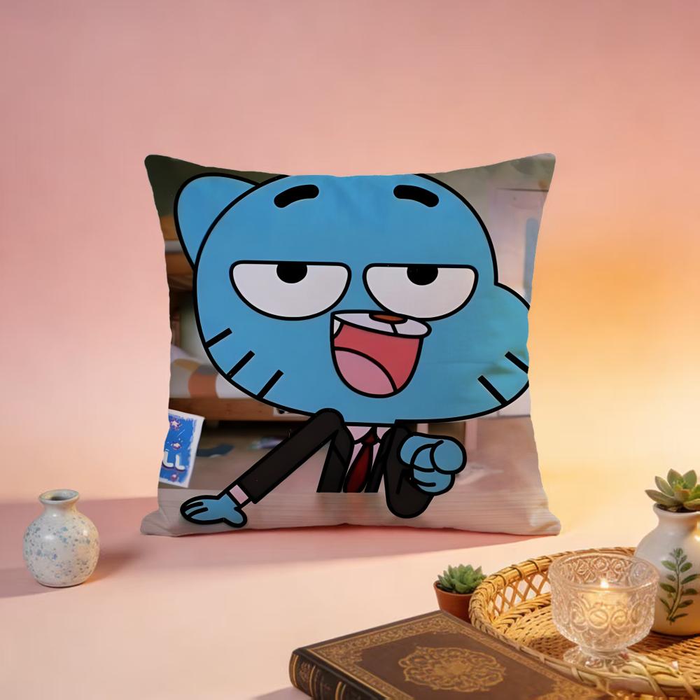 Popular TThe Amazing World of Gumballable Cushion Cover Premium SkinFriendly Pillow Case MultiPurpose for Home Office Travel