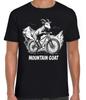 Mountain Bike Mountain Goat Riding Biking Sarcastic Funny Gift Black T Shirt 433