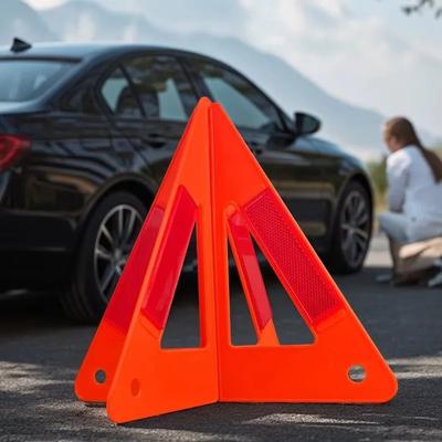 Emergency Breakdown Warning Triangle Red Reflective Safety Triangle For Car Warning Sign Stop Sign Reflector Foldable Tripo