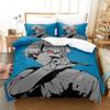 MILGRAM Single Double Quen King-Sized Dimensionsd Dimensions Beding Set Young Boys Bedrom Soft Duvet Cover Set 3D Printed Anime Bed Shet Set