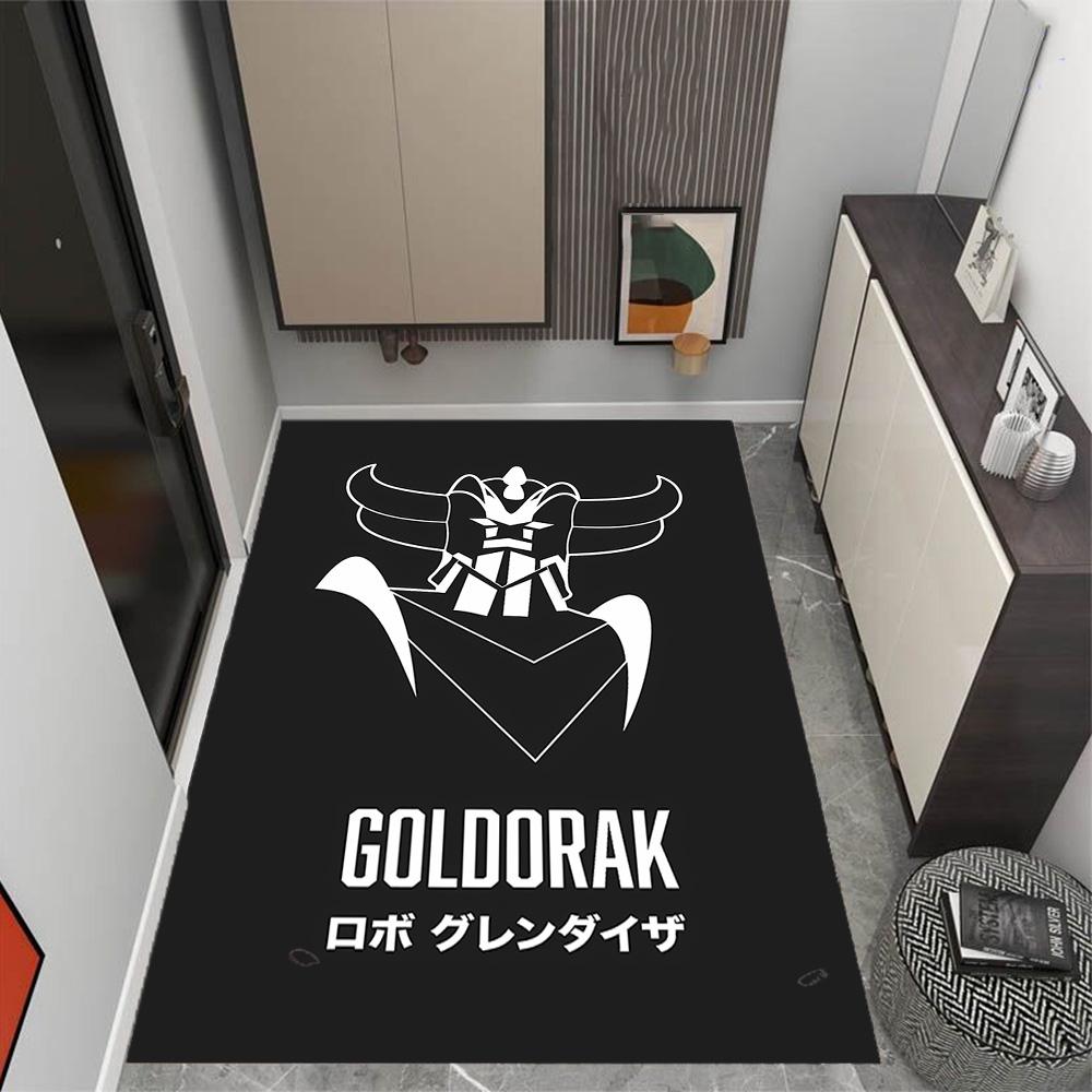 Goldorak robot Themed Anti-Slip Rugs - Polyester Home Decor, Suitable for Bedrooms, Living Rooms, Doorways, Studios, and Decorations