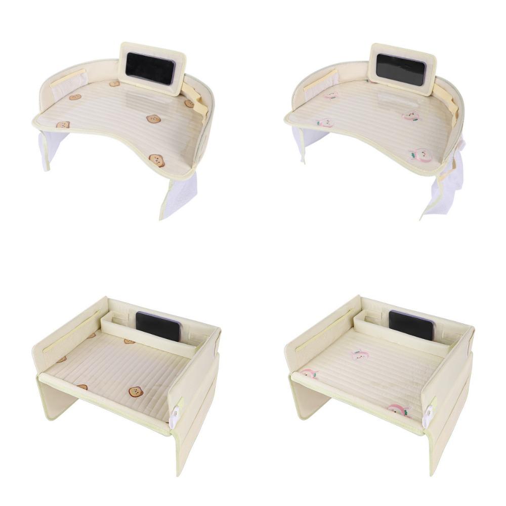 Multiple Pockets Car Table for Dining Drawing Foldable Safety Seat Accessories  Children Aged 2-7