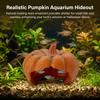 Aquarium Kürbis Versteck Höhle Harz Dekoration Halloween Becken Ornament Unterschlupf für Fische Garnelen Krabben Schildkröten Reptilien Lebensraum
