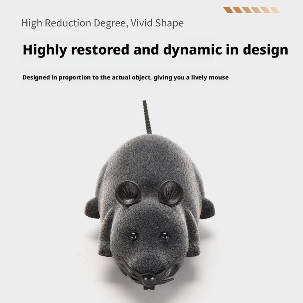 Electronic Cat Toy Convenient And Portable Interactive Play For Pets Realistic Appearance RC  Simulation Mouse Teasing Cats Dogs