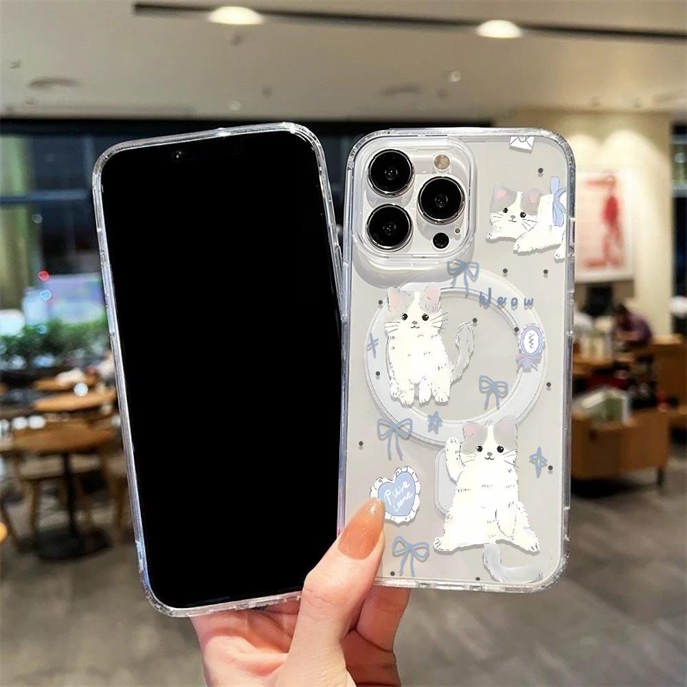 Magnetic Phone Case for iPhone 12 14 16 17 Pro 17 16 15 14 13 12 Pro Max  12 13 14 15  16 High Quality Shockproof Shell Full Protection Cute Style