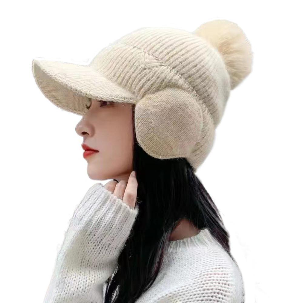 Warm halten Gestrickte Ohrenklappenmütze Winddichte Fahrrad-Ohrenschützer Mützen Lässige Damen-Beanies Outdoor