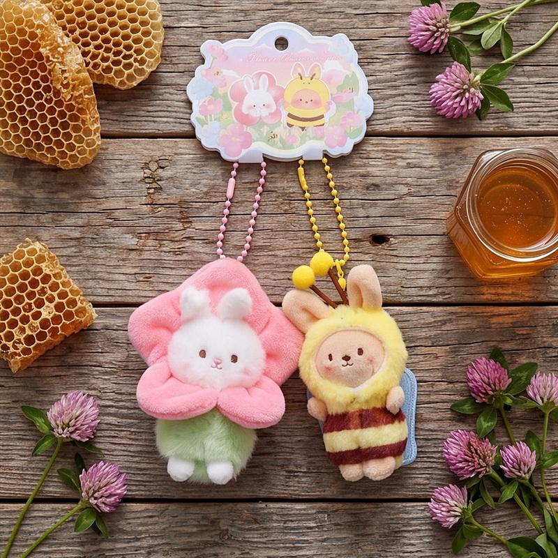 Kawaii Waldtier Plüschtier Niedliche Puppe Anhänger Sammlung Mit Biene Kaninchen Und Schmetterling Für Teenager Zubehör