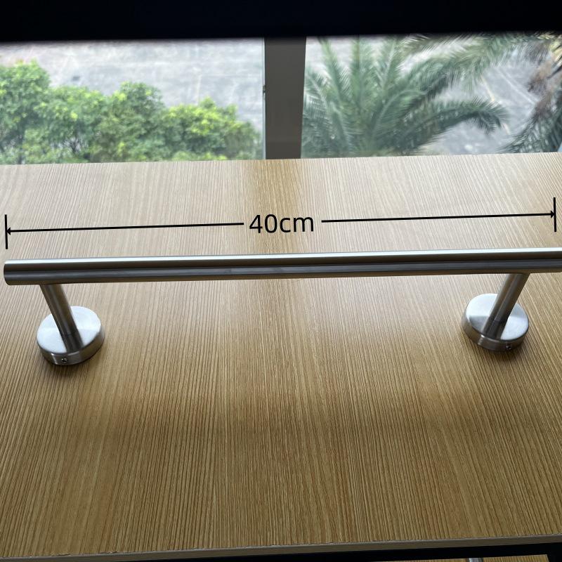 Stainless Steel No-Drill Wall-Mounted Towel and Toilet Paper Holder