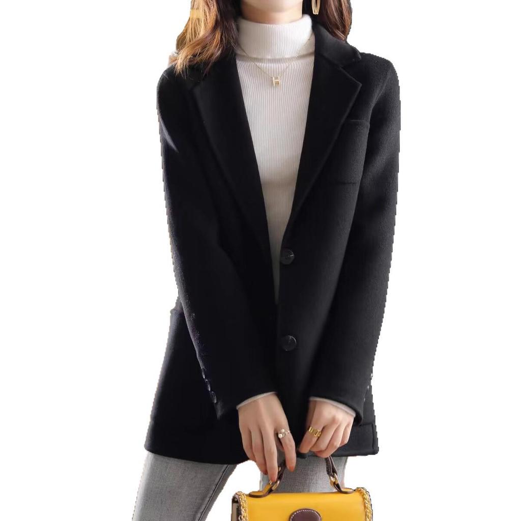 New Korean Style Women's Woolen Coat - Petite, Slimming Autumn/Winter Fashion