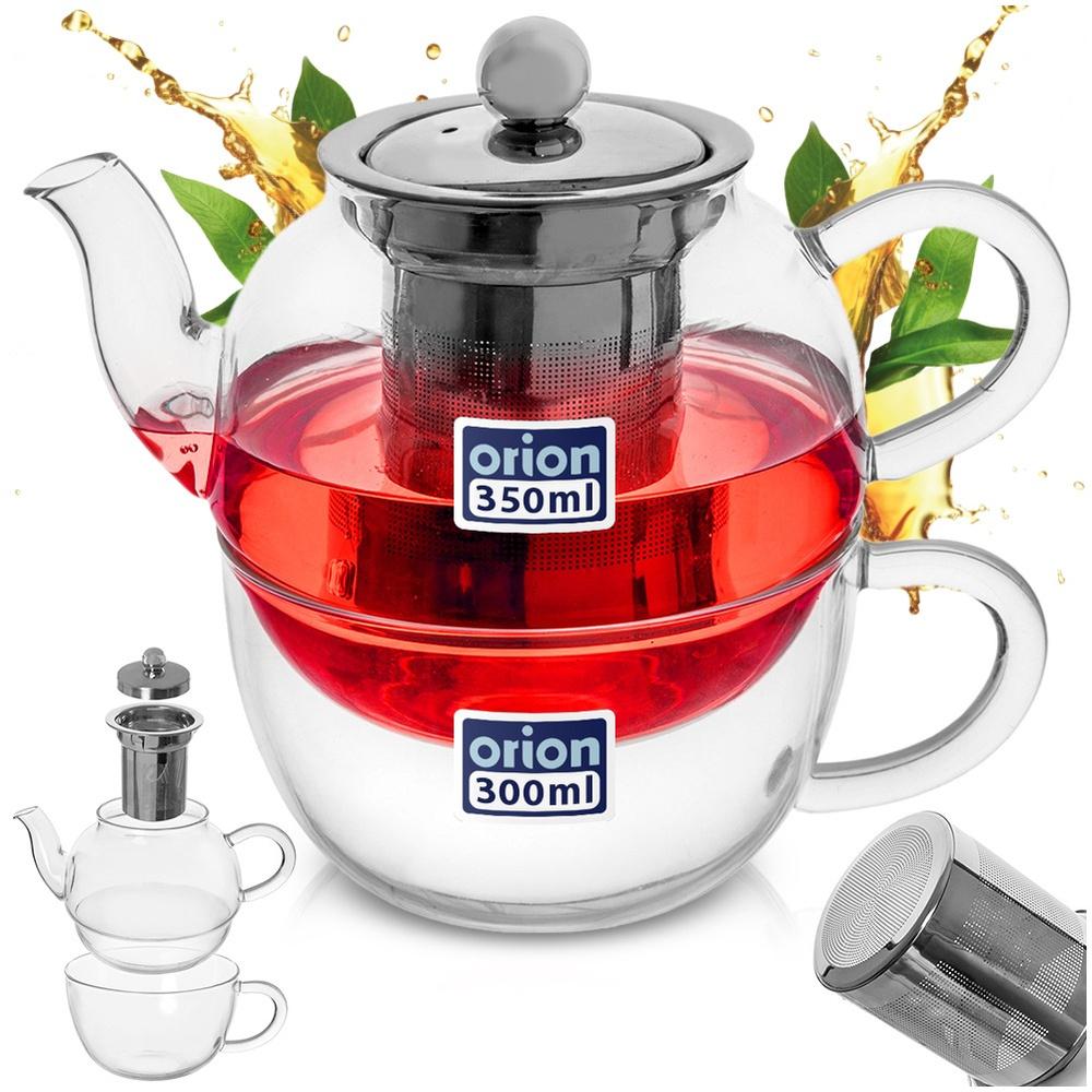 Glass Teapot With Cup And Infuser 300+350 Ml 2 Pcs.