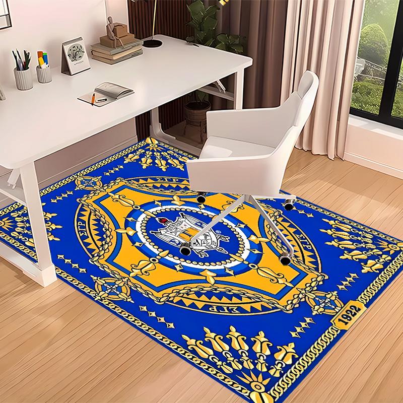 Sigma SGR Gamma Rho2 Printed Absorbent Washable Carpet, Non-Slip Bathroom Mats, Kitchen Rugs, Yoga Mat,Living Room Entrance, Camping Picnic Rugs
