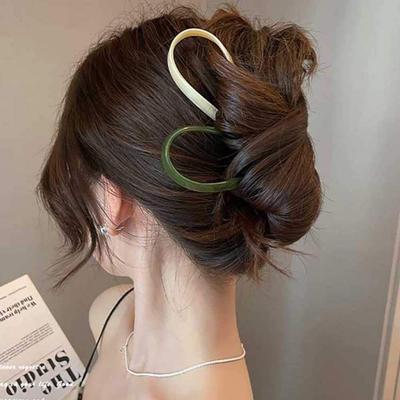 U-shaped Mother-of-pearl Hairpin, Acetate Hairpin, Hairpin