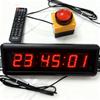 1.5-inch 29cm Button Stopwatch Sports Timer, With Buzzer Led Countdown Clock Button Game School Intelligence Sompetition Timer