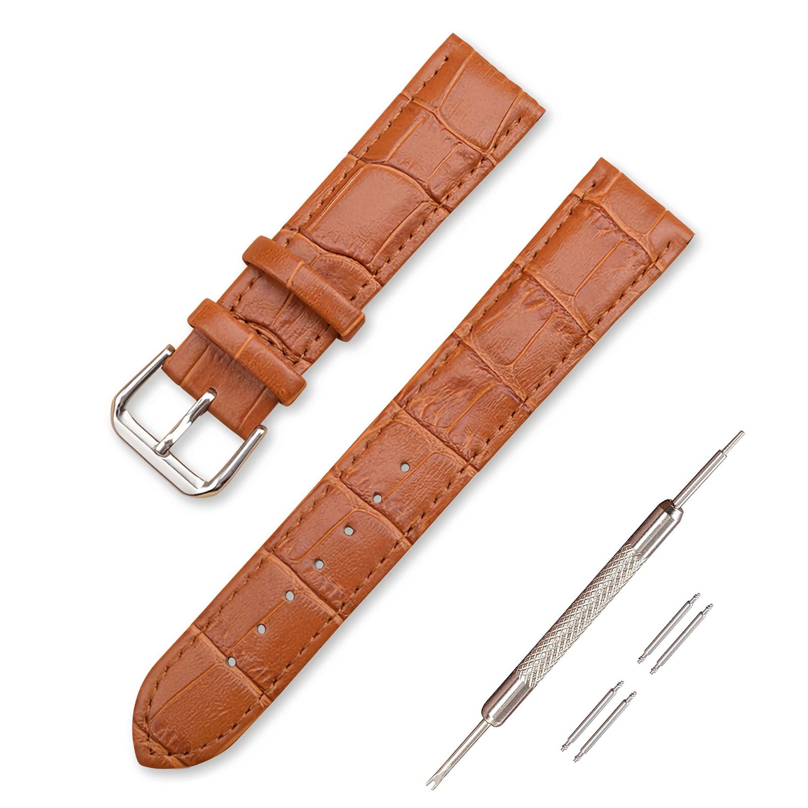

Jumpsunfun Watch Band, 0.5 - 0.9 inches (12 - 22 mm), Genuine Leather Watch 17mm