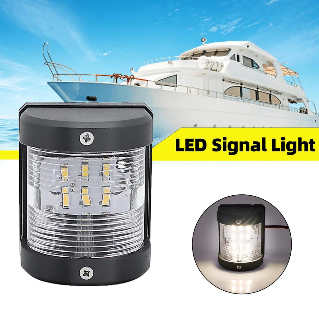 White Light 12V LED Marine Signal Navigation Light Waterproof Signal Light for Marine Boat Yacht Sailing Indicator  Lighting
