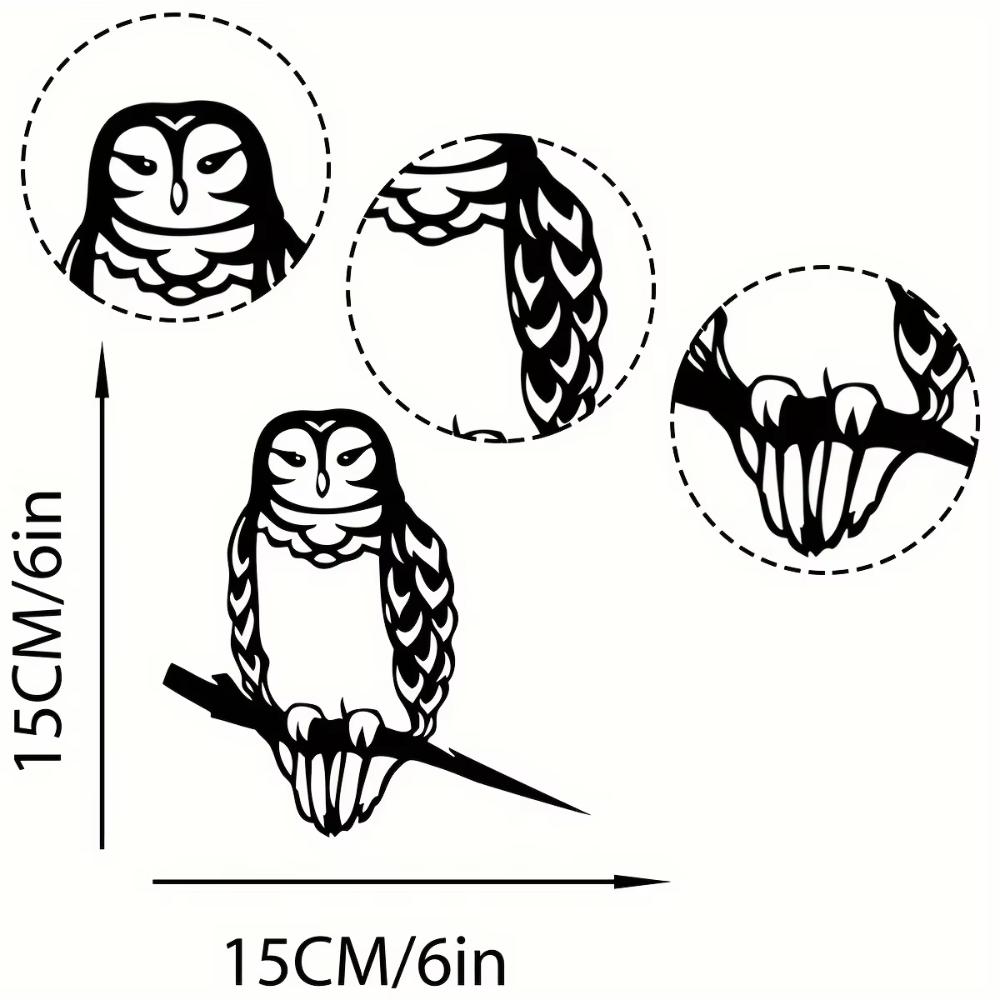 Stylish 1pc Metal Owl Yard Art - Rustic Home & Garden Decor. An Elegant Piece for Backyard and Patio, Enhancing Outdoor Beauty.