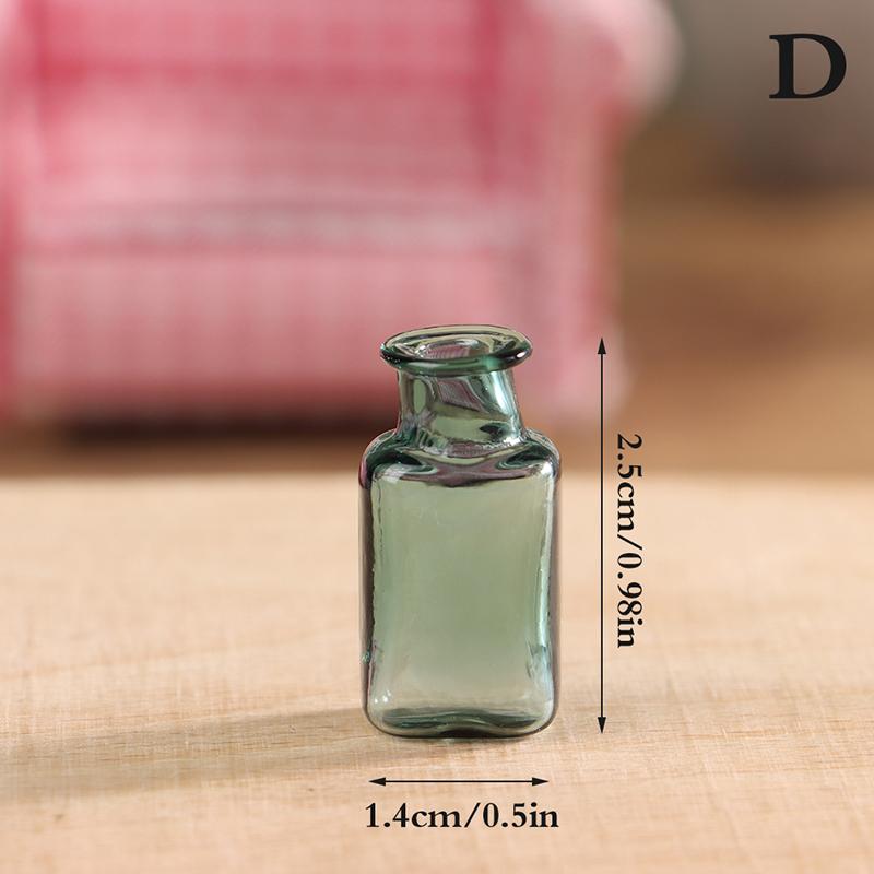 1Pc 1:12 Dollhouse Miniature Glass Vase Flower Arranger Storage Jar Garden Decor
