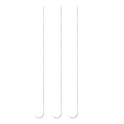 3 Pieces Large Eye Curved Beading Needles Bead Needle for Stainless Steel