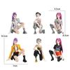 K-POP Demon Hunter Girl Group Blind Box Dolls 6-Pack Collection - Crouching Lumi, Mira, Zoe Figures Toys Model Decor