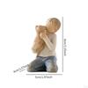 Family Themed Figurine Gifts Hand Painted Figure for Christmas Shelf Cabinet A