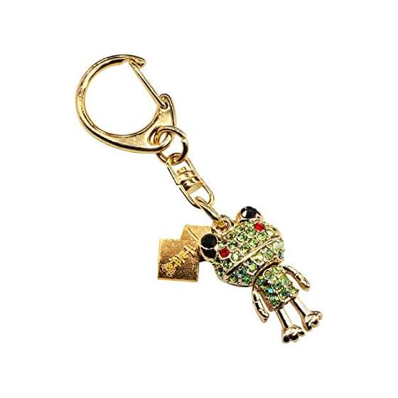 [Shirasaki Hachimangu Shrine] Rhinestone Frog Amulet to be safely hatched and rejuvenated with a key chain that has been prayed for
