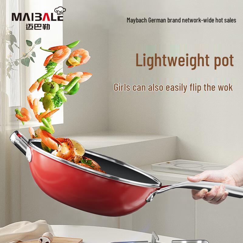 Maibarler Ceramic Steel Enamel Wok