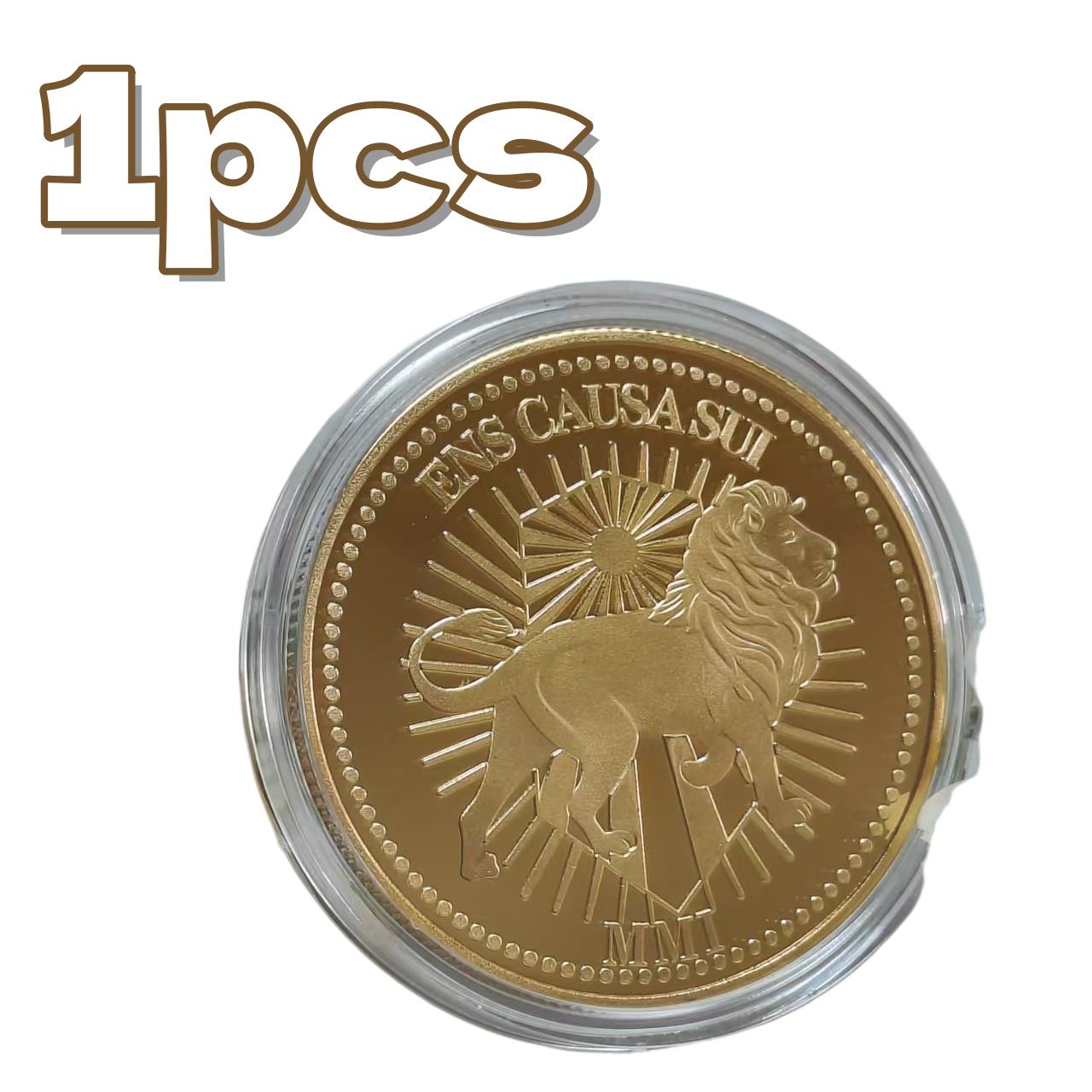 

1pcs Lion & Liberty Commemorative Coins - Metal Badges, Collectible Replicas, Ideal Memorial Gift for Friends 1pcs