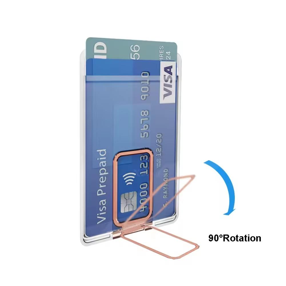 1pcs Portable Magnetic Clear Wallet Plastic Strong Adsorption Case Card Slots Cover for Magsafe iPhone 17 16 15 Pro Max 14 13 12