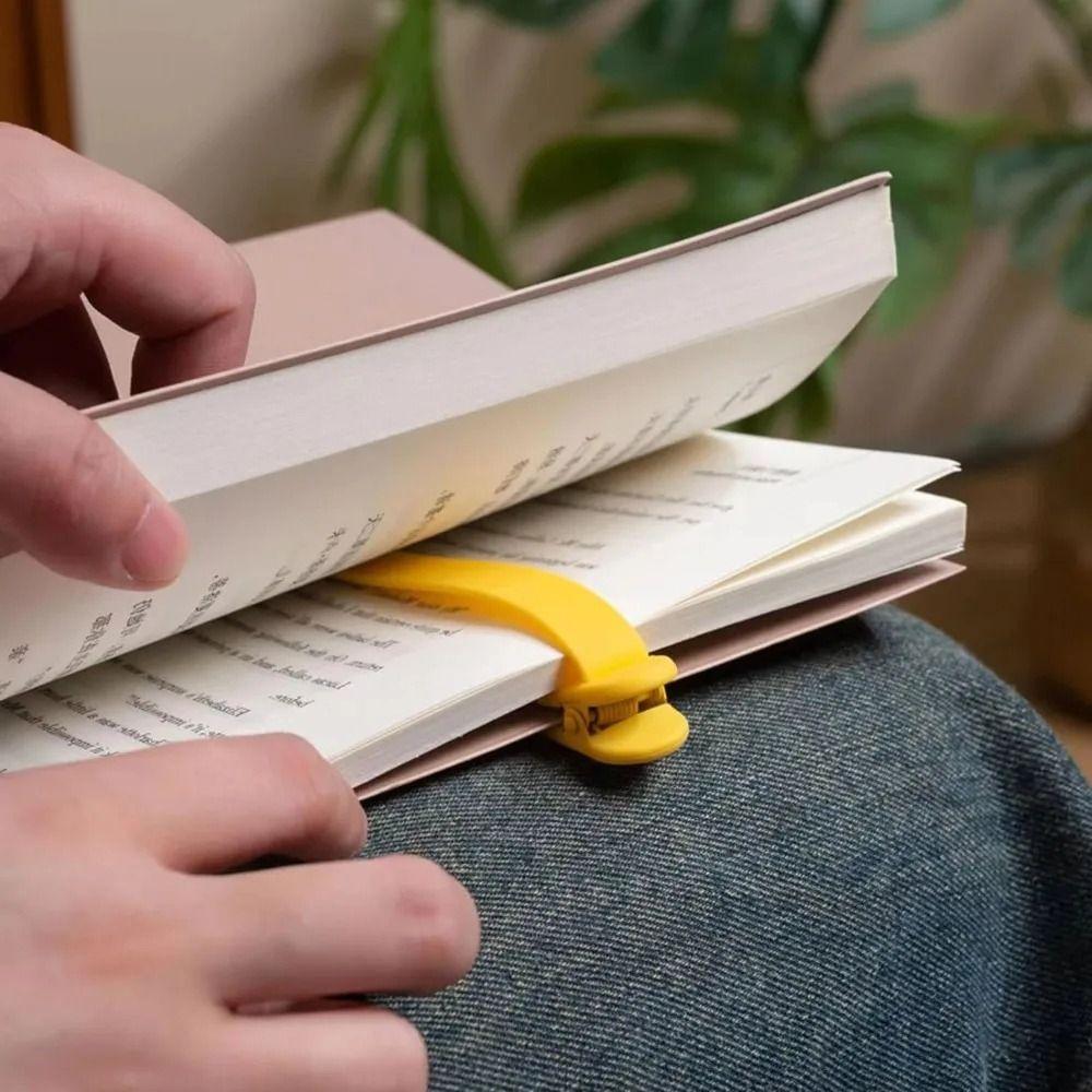 Pagination Mark Reading Bookmark Duckbill Clip Book Clip Silicone Bookmark  School Supplies
