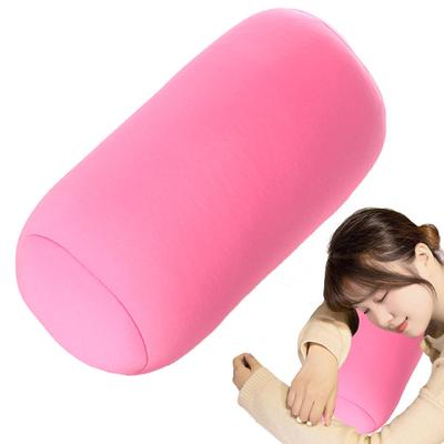 Microbead Pillow Soft Head Pillow Cylindrical Pillow Microbead Back Cushion Roll Pillow Convenient Travel Office Nap Cushion