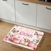 1Pcs Anti Fatigue Kitchen Rugs,Flowers Print Waterproof Non-Slip Thick Cushioned Kitchen Mat Heavy Duty Comfort Standing Mat for Kitchen