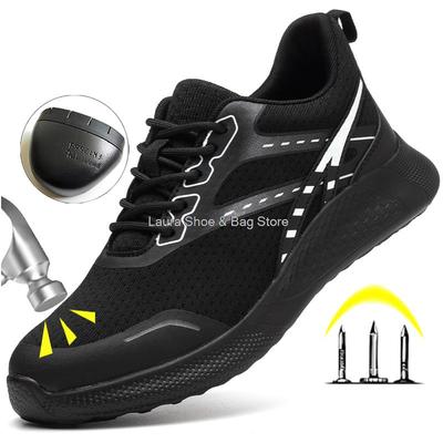 Fashion Fashion Men Women Safety Shoes with Steel Toe Cap Work Safety Boots Breathable Work Shoes Man Construction Working Sneaker Sport