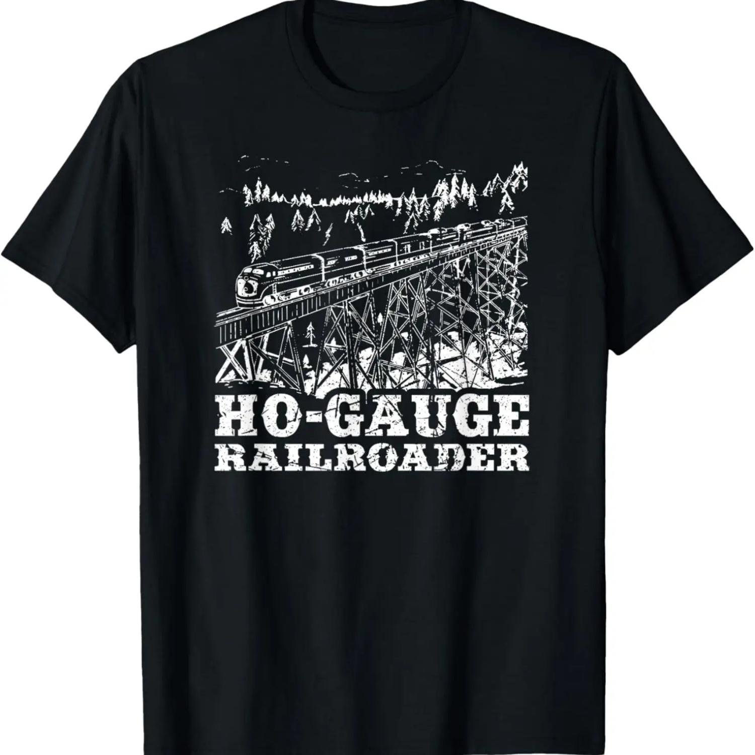 Model Train HO Gauge Railroad Model Railway Train HO Scale T-Shirt S
